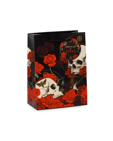 Bolsa de regalo Calavera y Rosas Mediana