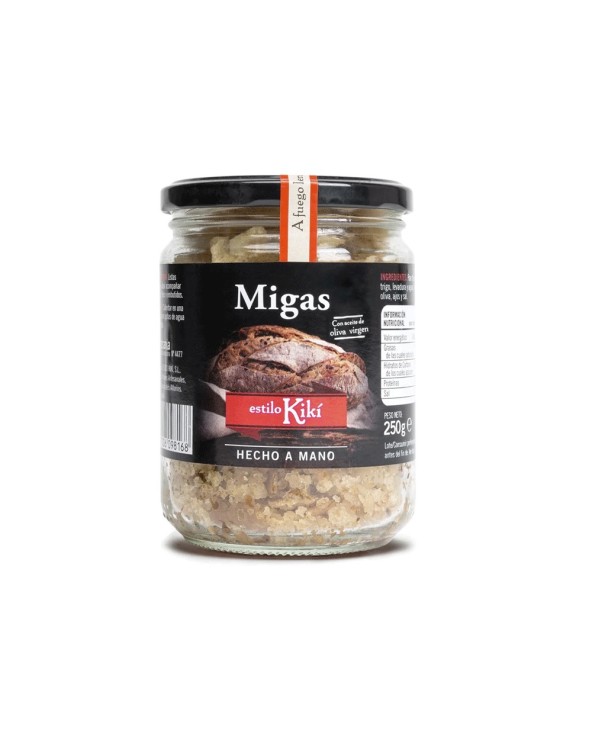 Migas con aceite de oliva virgen.  Hechas a mano por maestras artesanas y con una textura perfecta. 250 g.