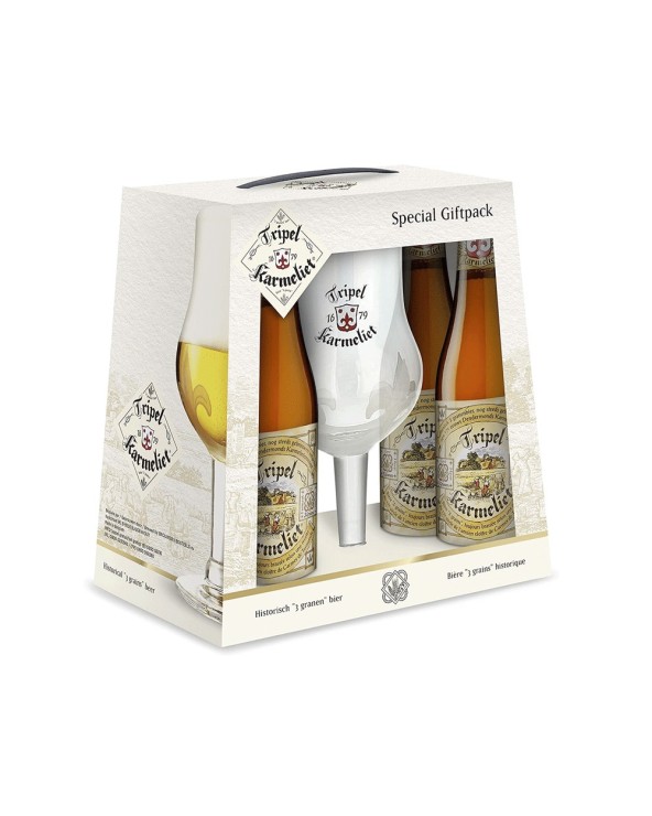 Estuche Triple Karmeliet 4x33cl + 1 vaso/copa