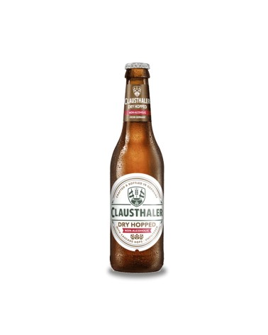 Clausthaler Dry Hopped Sin Alcohol 33 cl. Cerveza de trigo alemana sin alcohol y vegana, elaborada con el lúpulo estadounidense