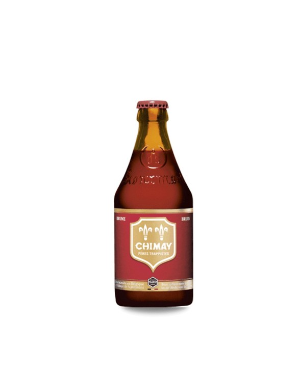 Chimay Rouge Roja Doble 33 cl. Cerveza trapense belga de estilo Dubbel de color oscuro, aroma afrutado y sabor suave y ligerame