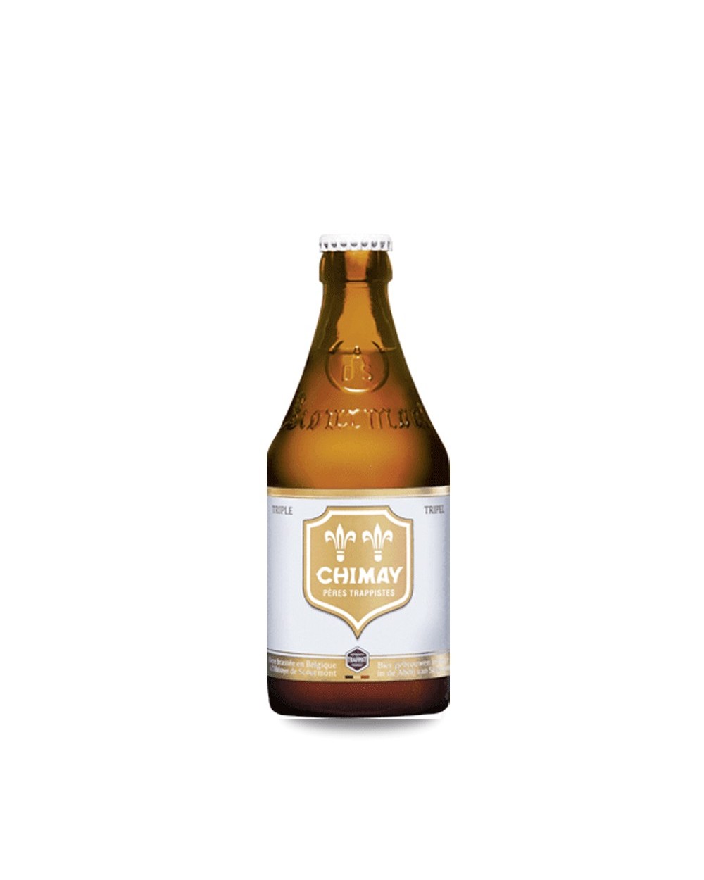 Chimay Triple Blanca 33 cl . Auténtica cerveza trapense belga de fermentación alta y segunda fermentación en botella. Color dor