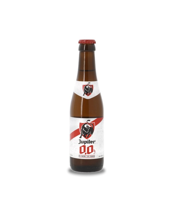 Jupiler 0,0 Sin Alcohol 33 cl. Cerveza sin alcohol, de tipo Lager y de estilo Pilsner. Durante su elaboración ha sido totalment