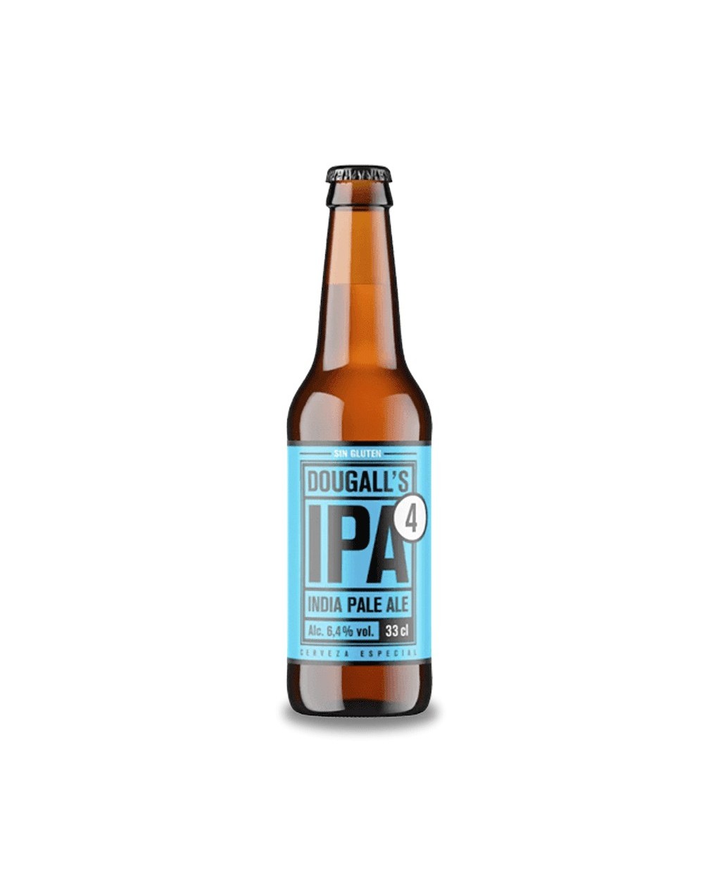 Dougalls IPA 4 33 cl. Cerveza artesanal cántabra de estilo West Coast IPA de aroma y sabor que recuerdan a melón y cítricos. 6,