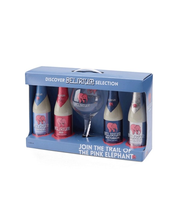 Pack que incluye 4 cervezas Delirium Tremens 1 1 vaso original