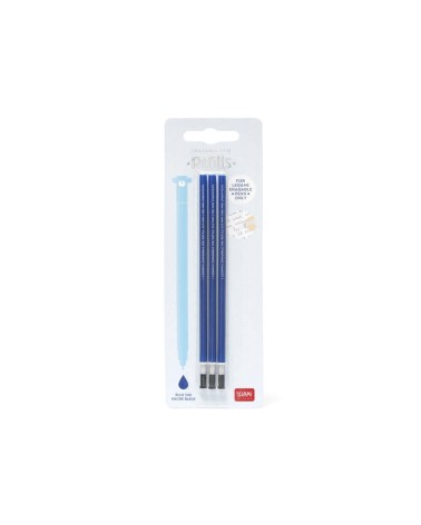 3 RECARG. PARA BOLÍGRAFO GEL - ERASABLE PEN REFILLS - BLUE